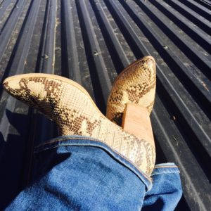 Snake print Cowboy boots from Rizzo